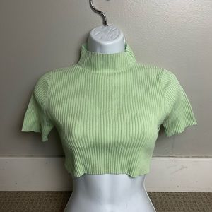 Mint green crop top